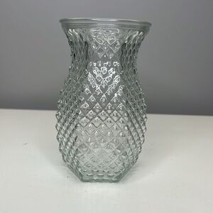 Hoosier Clear Glass Pineapple Vase